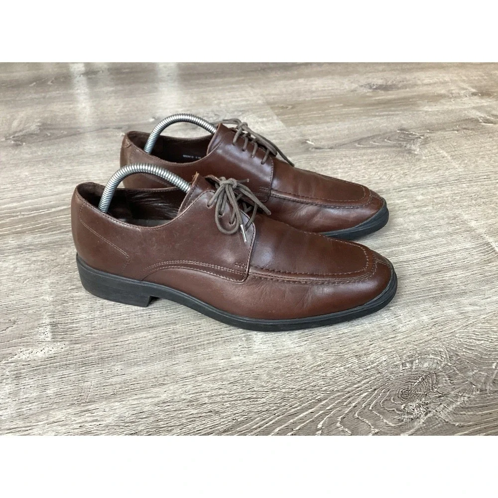 Cole Haan C10697 Stylar Split Toe Leather Brown Apron Oxford Shoes Men's Size 9